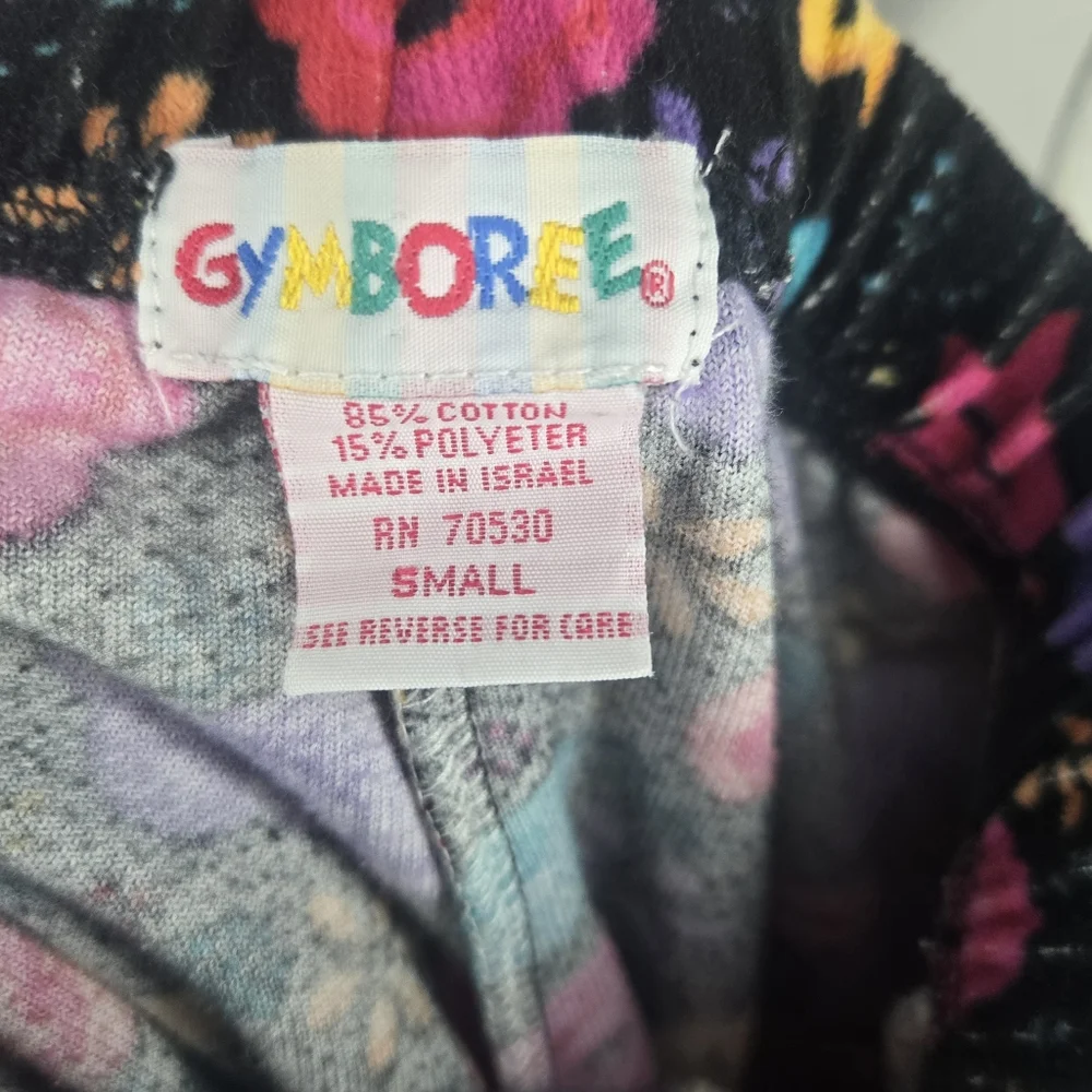 Vintage Gymboree Multicolor Floral Leggings